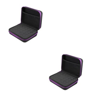 2 pcs 12 Protection Hard Holder Case Essential Drop Er Bottle Large Oil Carrying Bag Oils Travel, Purplex2pcs, mediumx2pcs