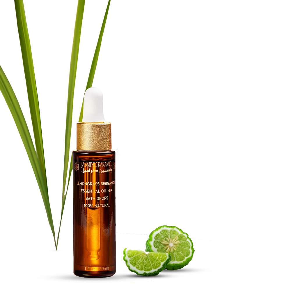 Organic Lemongrass - Bergamot Essential Oil Mix - Pure - Undiluted - Premium Grade - Aromatherapy - Bath Drops - Diffusers (30 ml)