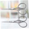 DOITOOL 2sets Stainless Steel Beard Scissors Mustache Trimming Shears Men's Facial Hair Cutters Silver Professional Beard Scissors for Barber Shops 2pcs*2 view 2