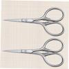 DOITOOL 2sets Stainless Steel Beard Scissors Mustache Trimming Shears Men's Facial Hair Cutters Silver Professional Beard Scissors for Barber Shops 2pcs*2 view 4