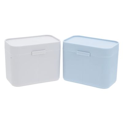 FONDOTIN 2pcs Cotton Swab Holder Organizer Box Cotton Pads Container Multifunctional Storage for Nail Art
