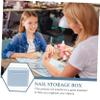 FONDOTIN 2pcs Cotton Swab Holder Organizer Box Cotton Pads Container Multifunctional Storage for Nail Art view 2