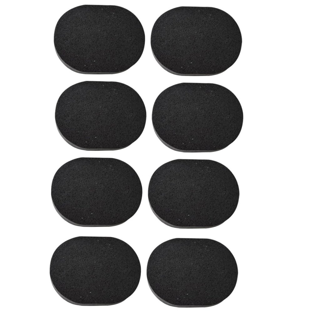 Mikinona 8pcs Bamboo Charcoal Facial Sponges for Deep Cleansing Makeup Removal and Oil Control Soft Facial Cleaning Sponges for Healthy Skin Care