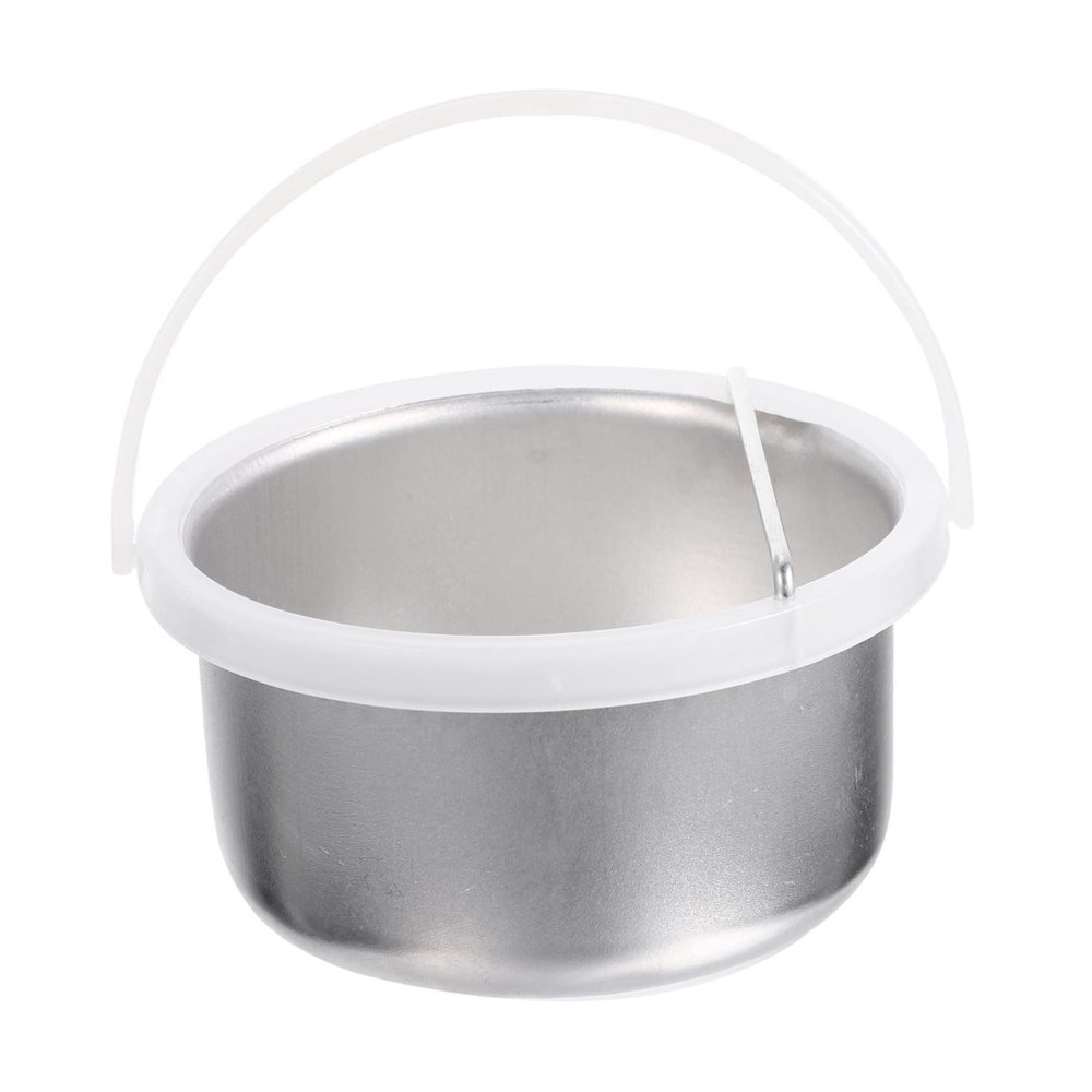 STOBOK Wax Heater Inner Pot Wax Warming Pot Empty Hair Removal Aluminum Bowl Safe Handle