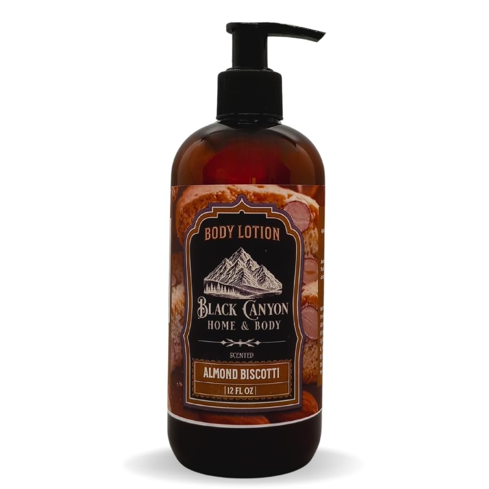 Black Canyon Almond Biscotti Scented Body Lotion with Lanolin and Jojoba Oil, 12 Oz