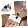 STOBOK 6pcs Stainless Steel Nail Art Palette Ring Professional Mixing Tool for Nail Design Easy to Clean and Wipe and DIY Art for Foundations Lipsticks Pigments view 3