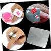 STOBOK 6pcs Stainless Steel Nail Art Palette Ring Professional Mixing Tool for Nail Design Easy to Clean and Wipe and DIY Art for Foundations Lipsticks Pigments view 4