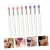 FRCOLOR 16pcs Lip Mask Applicators and Eyeshadow Brushes with Covers Transparent Handle Design for Effortless Lip and Eye Makeup Application view 4