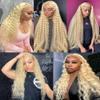 Honey Blonde Bundles Color 613 Human Hair Bundles Blonde Deep Wave Bundles Double Weft Brazilian Remy Hair Wet and Wavy Bundles Silky and Soft for Black Women (14 16 18 Inch 3 Bundles) view 2