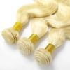 Blonde Bundles Human Hair Honey Blonde Body Wave Bundles Color 613 Human Hair Bundles Brazilian Hair Double Weft Wet and Wavy Bundles Silky and Soft for Black Women (20 22 24 Inch 3 Bundles) view 4