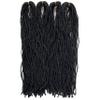 RAYIIS Fuax Locs Crochet Hair Super Lightweight Micro Locs 4 Pack Sister Locks Crochet Hair Synthetic braids Hair Extensions (#1, 18 inches) view 1