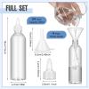 Barydat Squeeze Bottle Twist Top Applicator Empty Hair Oiling Bottle with Funnels Refillable Plastic Liquid Containers for Liquid Hair Oil Shampoo Lotion(8 oz,Clear,12 Pcs) view 2