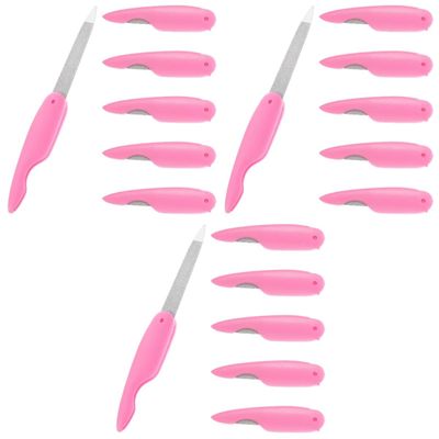 FRCOLOR 18pcs Folding Metal Nail Files Dual-Sided Nail Shaping Tool Travel-Friendly Manicure Essential Convenient and