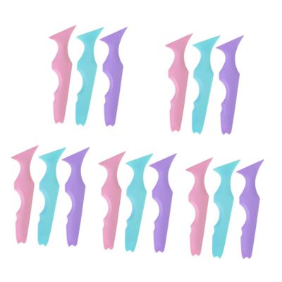 FRCOLOR 15pcs Silicone Eyeliner Stencils and Makeup Tool for Precision Eye Makeup Application Reusable Eyeliner and Mascara Applicator for Looks