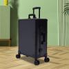 BFDIEEM Aluminum Trolley Makeup Train Case with LED Lights Professional Cosmetic Organizer Studio with Wheels and Stands Rolling Lighted Makeup Vanity Station for Travel view 4