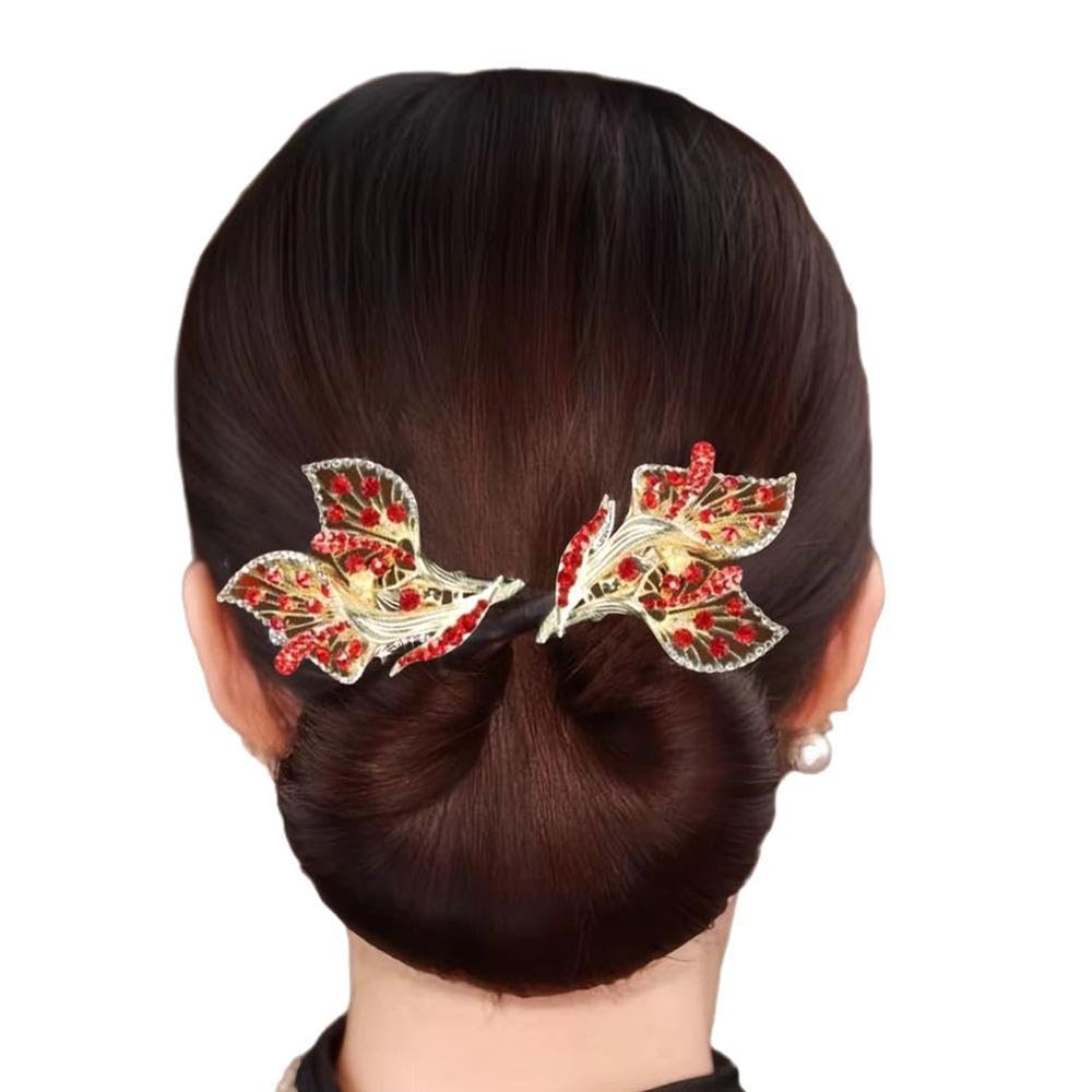 Floral Design Bun Maker and Hair Twister for Long Hair - Non-slip Hair Roller, Wedding Hair Styling Tool for Women and Girls
