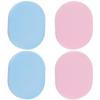 GORGECRAFT 4Pcs 2 Colors Facial Cleansing Sponge Oval Reusable Face Washing Sponge Pink Blue Makeup Remover Sponge Pads for Face Daily Cleansing Gentle Exfoliating Makeup Removal Beauty Tool view 1