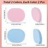 GORGECRAFT 4Pcs 2 Colors Facial Cleansing Sponge Oval Reusable Face Washing Sponge Pink Blue Makeup Remover Sponge Pads for Face Daily Cleansing Gentle Exfoliating Makeup Removal Beauty Tool view 2