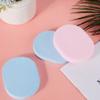 GORGECRAFT 4Pcs 2 Colors Facial Cleansing Sponge Oval Reusable Face Washing Sponge Pink Blue Makeup Remover Sponge Pads for Face Daily Cleansing Gentle Exfoliating Makeup Removal Beauty Tool view 4