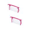 CALLARON 2pcs Portable Makeup Bag Toiletries Organizer for Travel Compact Cosmetic Case for Trips and Camping Rose Red view 1