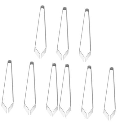 DOITOOL 9pcs Stainless Steel Fish Bone Tweezers Precision Kitchen Tool for Safe Hair and Bone Removal Dishwasher Safe Beveled Tip Design for Home and Restaurant Use
