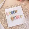 Handmade Nail Art with Cute Rabbit Short Detachable Fake Nails Reusable Includes Tools girl Wearing nails (Size : L) view 1