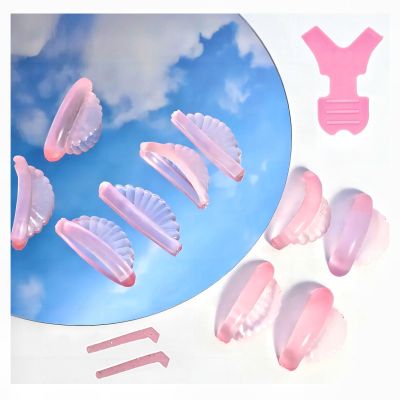 Korean Lash lift Pads Shields 2025 New No glue Eyelash Lifting Shield Self Sticky Lash Perm Rods Lami Lamination Roller U Curler Pad Soft 5 Size Air Bubble Silicone-Light Weight Guard