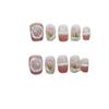 Handmade Wearing Nail Art Reusable Cute and Fresh Three-Dimensional Nail Art with Stickers Short Nail Art Patches Fake Nails (Size : S) view 1