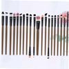 NOLITOY 40pcs Portable Eyelash Eyeliner Brush Set Plastic Handle for Eye Makeup Grey and Black for Daily Use and Beginners Includes Eyeliner and Eyeshadow Brushes view 2