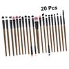 NOLITOY 40pcs Portable Eyelash Eyeliner Brush Set Plastic Handle for Eye Makeup Grey and Black for Daily Use and Beginners Includes Eyeliner and Eyeshadow Brushes view 3