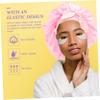 NOLITOY Women Extra Large Satin Shower Cap Bow Reusable Elastic Bathing Hat for Hair Types Stylish Hair for Curly and Braids view 2