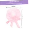 NOLITOY Women Extra Large Satin Shower Cap Bow Reusable Elastic Bathing Hat for Hair Types Stylish Hair for Curly and Braids view 4