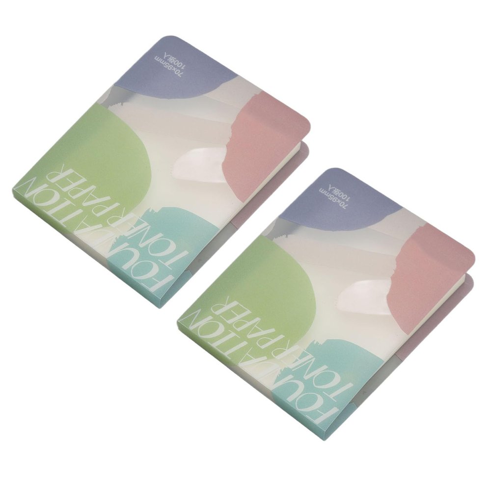 Airshi Nail Art Cosmetic Palette Paper, Disposable Nail Art Palette Paper Evenly Coloring 2pcs Stick Color Mixing for Nail Salon