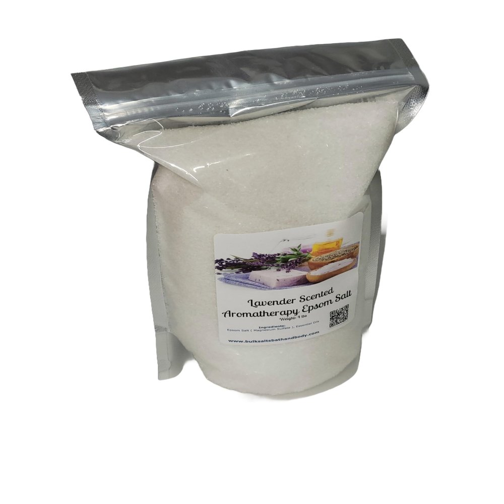 Aromatherapy Epsom Salt | Essential Oils | 10 Scents | 4 Sizes (Rose Petal, 4lb Bag)