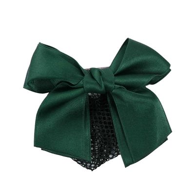 Bowknot Bun Cover for Women, Bowknot Hair Snood Women Hair Bun Cover Net Snood Hairnet Bow Snood Bun Cover Net(A,green)