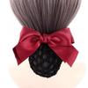 Bowknot Bun Cover for Women, Bowknot Hair Snood Women Hair Bun Cover Net Snood Hairnet Bow Snood Bun Cover Net(A,green) view 4