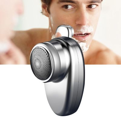 Portable Rechargeable Dual Head Electric Groomer for Pocket Size, with ABS Material, Handheld Beard Cutter (Silver)