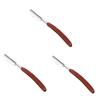 FRCOLOR 3pcs Handmade Straight Razor Natural Wood Scale Stainless Steel Razor Blade for Men Safe Shaving Portable Hair Salons view 1