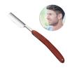 FRCOLOR 3pcs Handmade Straight Razor Natural Wood Scale Stainless Steel Razor Blade for Men Safe Shaving Portable Hair Salons view 2