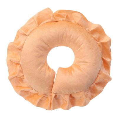 FRCOLOR Face Massage Pillow for Spa Cotton Pad with Breathing Design Comfortable Cushion for Facial Treatments Golden