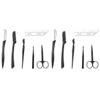 FRCOLOR 2sets Womens Eyebrow Trimmer Electric Grooming Set Comb Tweezers Scissors Shaper Portable Makeup Tool Kit for Home Travel view 1