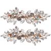 POPETPOP 2pcs Rhinestone Hair Clips for Women Elegant Hair Barrettes Sparkling Decoration for Weddings and Formal Events view 1