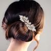 POPETPOP 2pcs Rhinestone Hair Clips for Women Elegant Hair Barrettes Sparkling Decoration for Weddings and Formal Events view 2