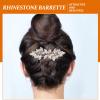 POPETPOP 2pcs Rhinestone Hair Clips for Women Elegant Hair Barrettes Sparkling Decoration for Weddings and Formal Events view 4