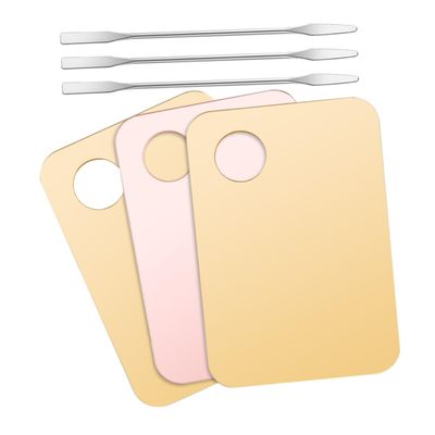 Beatifufu 3sets Makeup Mixing Palette for Foundation Eyeshadow with Spatulas Color Mixing Kits for Professional Personal Use Durable Easy-clean Materials Versatile Set