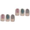 minkissy 6pcs Double-sided Bath Gloves Exfoliating Shower Gloves Body Cleaning Sponge Mitts view 1