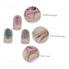 minkissy 6pcs Double-sided Bath Gloves Exfoliating Shower Gloves Body Cleaning Sponge Mitts view 2
