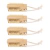 FOMIYES 4pcs Bamboo Nail Brush for Fingernail and Toenail Cleaning Portable Scrubbing Brushes for Manicure and Pedicure Safe for Skin Ergonomic Grip for Nail Care view 4