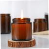 1Pack Empty Amber Glass Round Jars Bottles With White Lids Empty Cosmetic Containers Glass Jars Prefect For Cosmetics And Candle Cream Lotion(100ml) Home Tool view 4