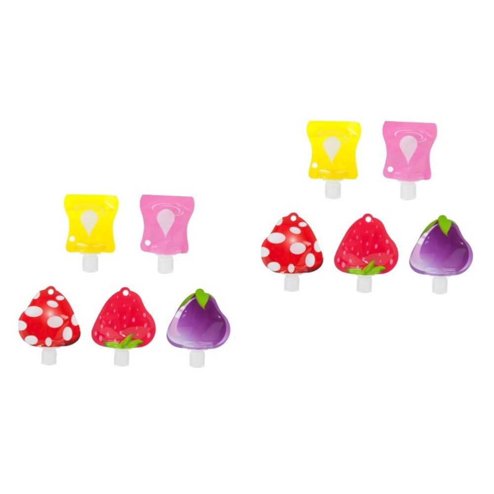 10 Pcs Shampoo Lotion Bottle Travel Container Travel Silicone Bottle Travel Bottle Cream Filling, As Shownx2pcs, mediumx2pcs